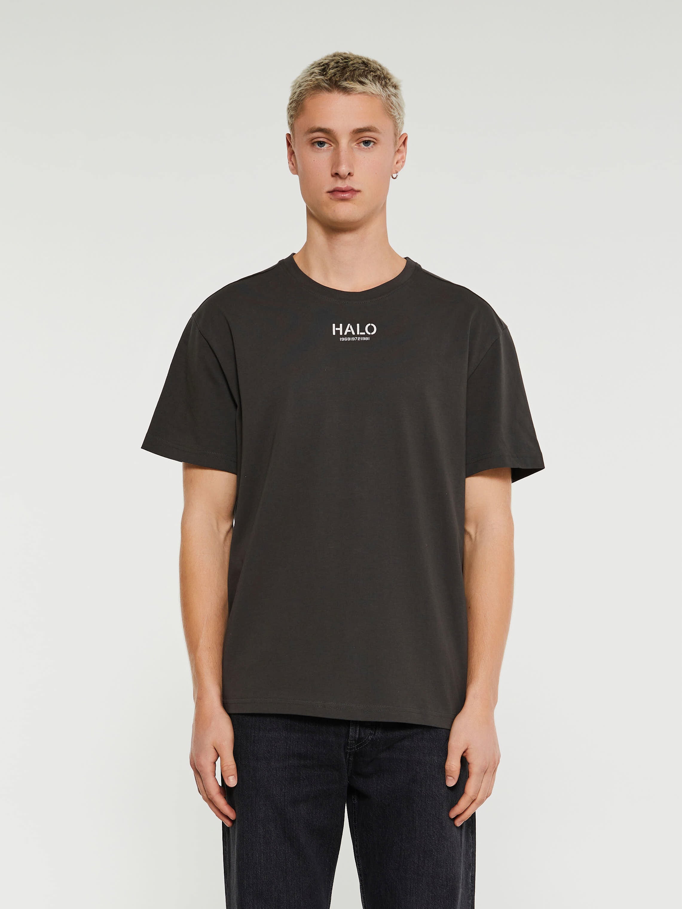 Halo - Logo Photo Graphic T-Shirt in Raven