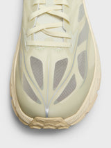 Hoka One One - U Mafate Speed 4 Lite Sneakers in Truffle Salt and Vintage Yellow
