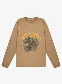 Sauna - Hound LongSleeve T-Shirt in Washed Beige