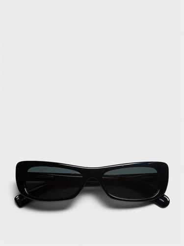 Jacquemus Eyewear - Capri Sunglasses in Black, Yellow Gold and Grey