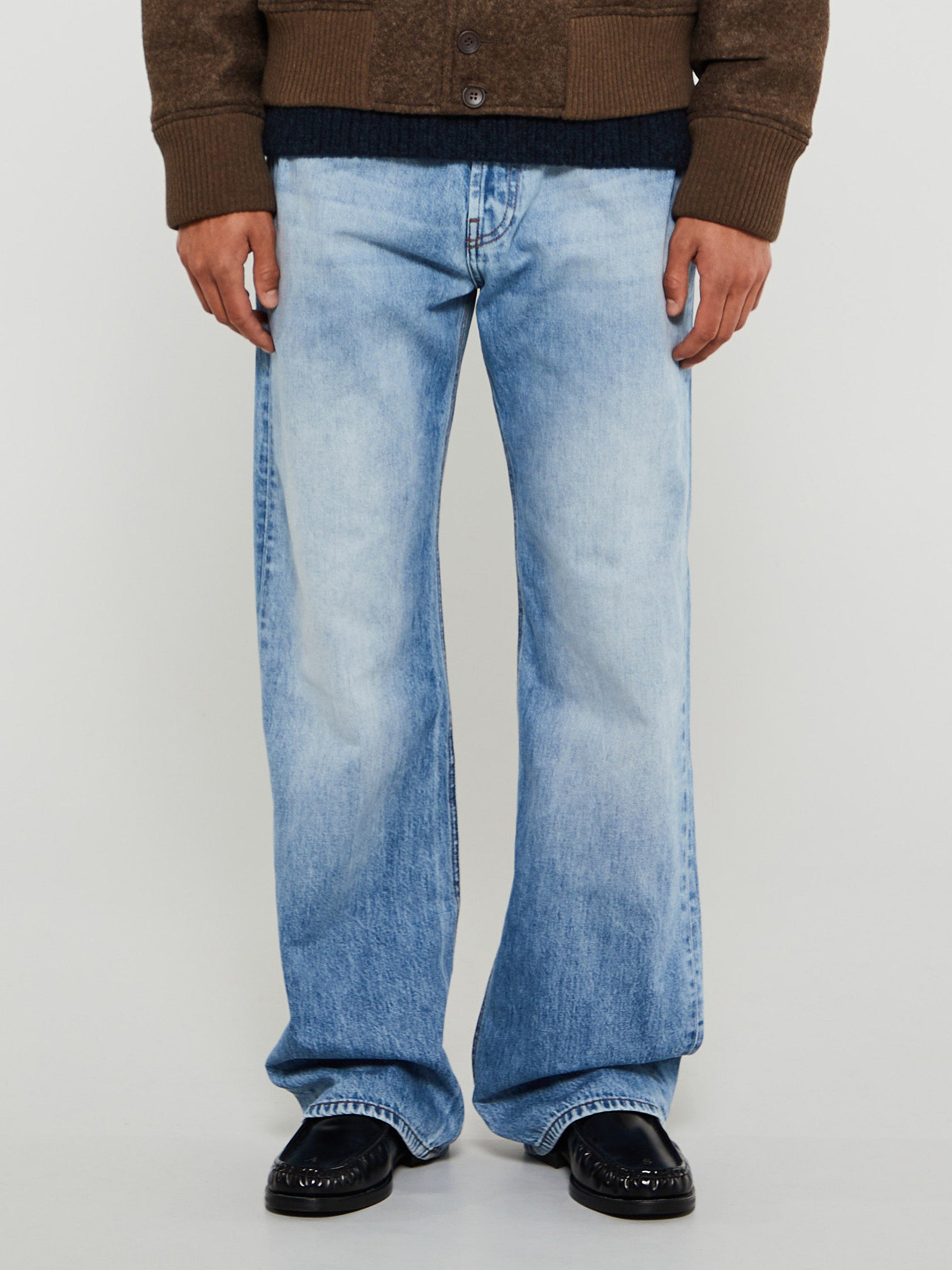 JACQUEMUS - Le De-Nimes Suno Pants in Light Blue and Tabac