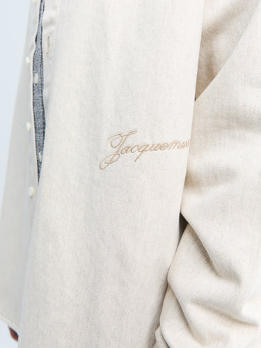 Jacquemus - La Chemise De-Nimes Simon Denim Shirt in Light Beige