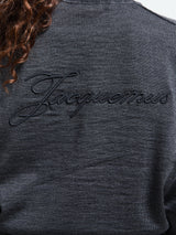 Jacquemus - Le Sweater Brode in Dark Grey