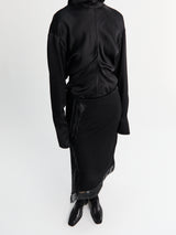 Jil Sander - Fringed Midi Skirt in Black