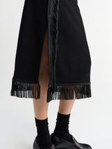 Jil Sander - Fringed Midi Skirt in Black