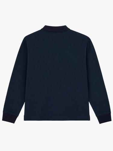 Jil Sander - Long-Sleeved Embroidery Polo in Ink