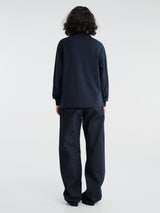 Jil Sander - Long-Sleeved Embroidery Polo in Ink