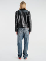 Jil Sander - Blouson Leather Jacket in Black