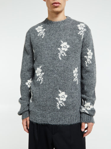 Jil Sander - Wool Blend Crew-Neck Sweater in Grey