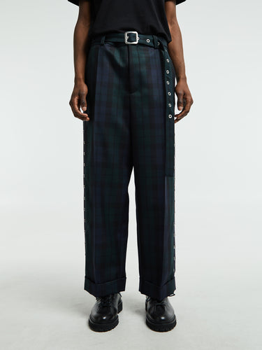 Jil Sander - Checked Trousers in Blue