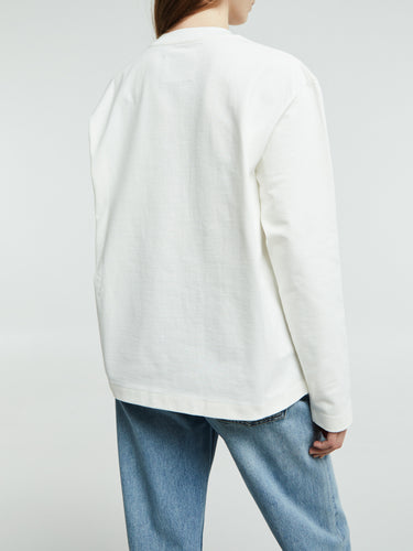 Jil Sander - Cotton Long Sleeve Shirt in Porcelain
