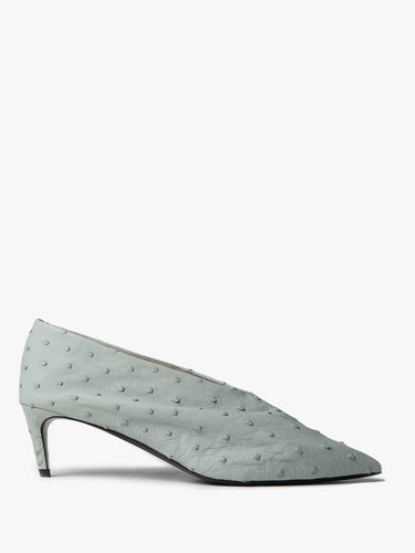 Khaite - Miriam Pump 50mm Heels in Frost Ostrich