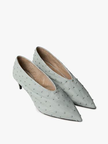 Khaite - Miriam Pump 50mm Heels in Frost Ostrich