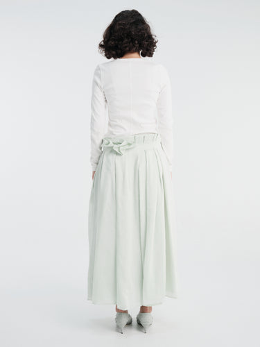 Khaite - Astrid Skirt in Ice Green