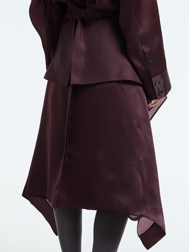 Khaite - Nina Skirt in Almandine