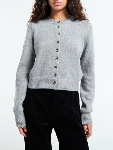 Khaite - Everheart Cardigan in Fog