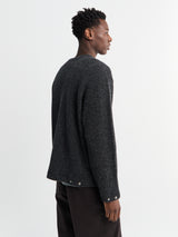 Lady White Co. - V Neck Snap Sweater in Charcoal