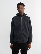 Lady White Co. - Wool Zip Hoodie in Charcoal