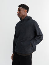 Lady White Co. - Wool Zip Hoodie in Charcoal