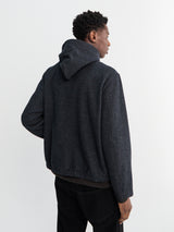 Lady White Co. - Wool Zip Hoodie in Charcoal