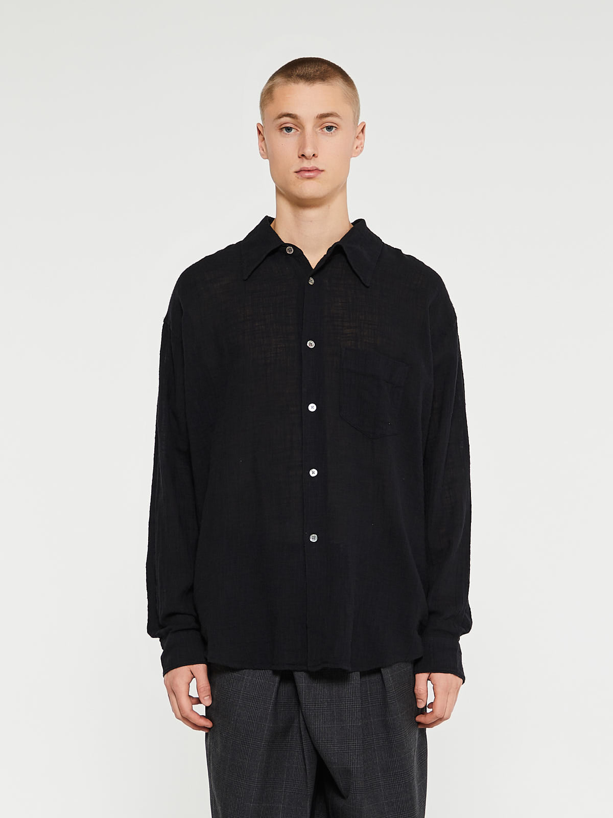 Coco Shirt in Washed Black Air Cotton