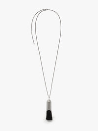 Lemaire - Personal Brush Necklace in Silver and Brown