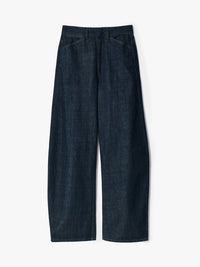 Lemaire - High Waisted Curved Pants in Denim Indigo