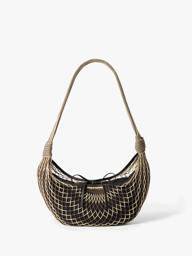 Lemaire - Big Fortune Croissant Filt Bag in Light Beige and Marron Glace