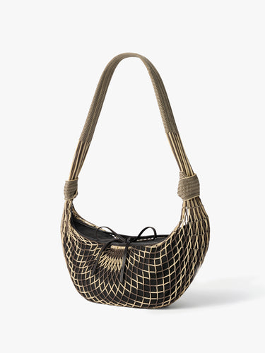 Lemaire - Big Fortune Croissant Filt Bag in Light Beige and Marron Glace
