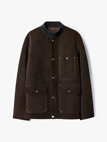 Lemaire - Welder Suede Jacket in Ganache