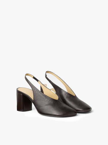 Lemaire - Glove Slingback 80 in Dark Chocolate
