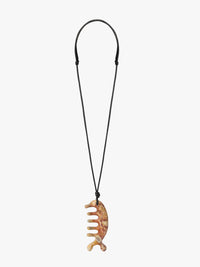Lemaire - Beluga Gua Sha Necklace in Yellow Snake Jasper