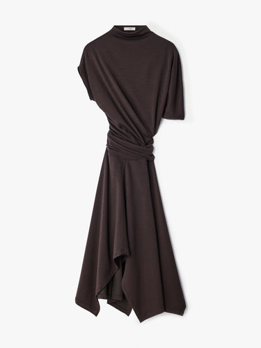 Lemaire - Twisted Dress in Licorice