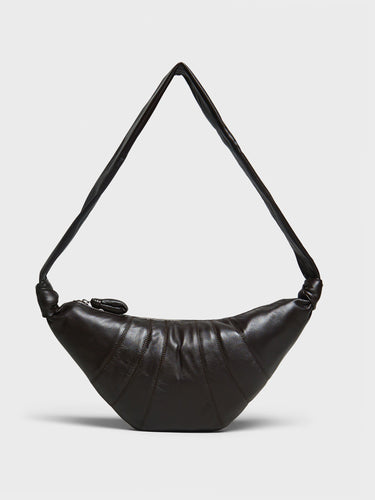 Lemaire - Medium Croissant Bag in Dark Chocolate