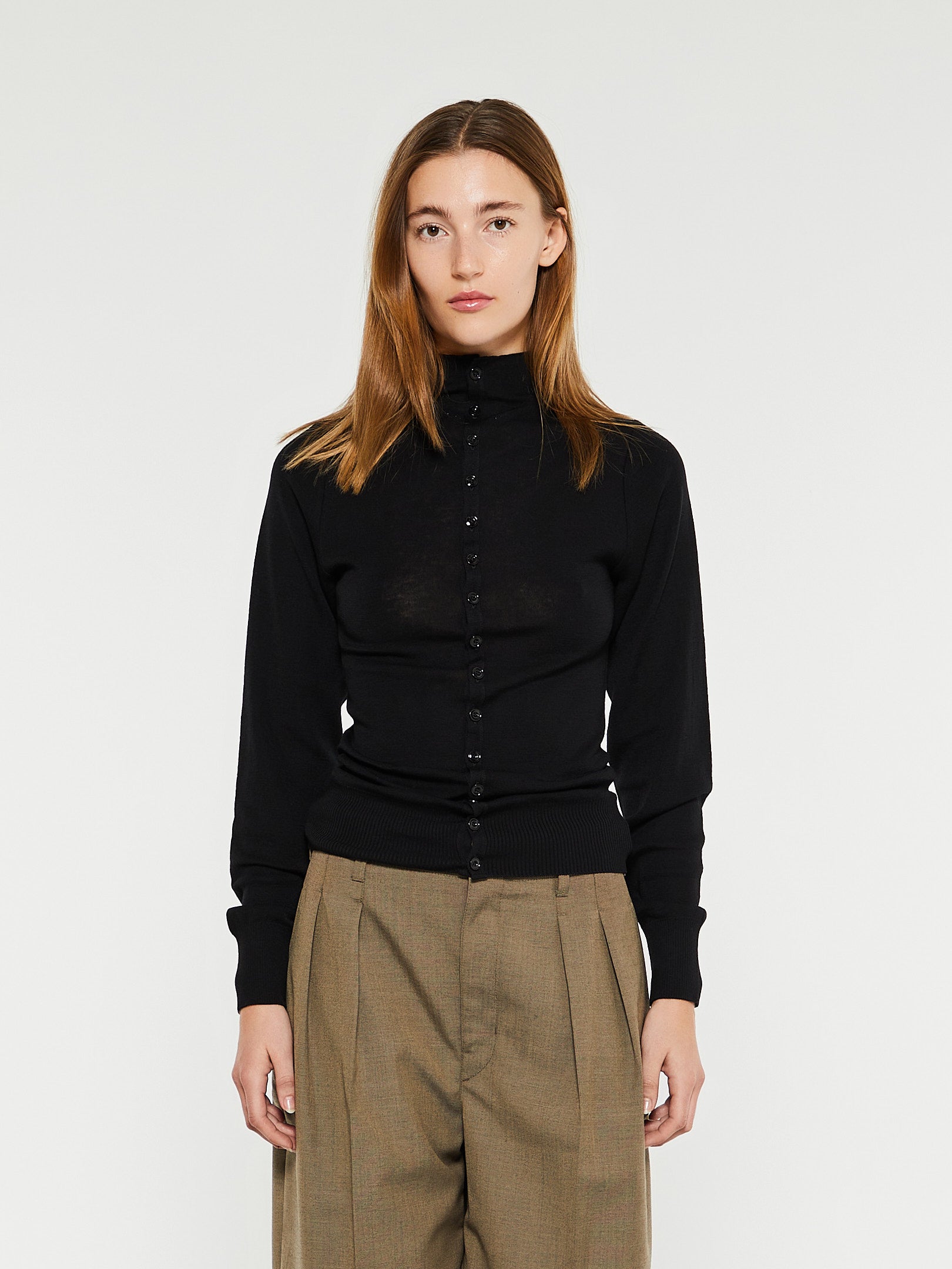 Black stoy Fitted in – Lemaire Cardigan - Seamless