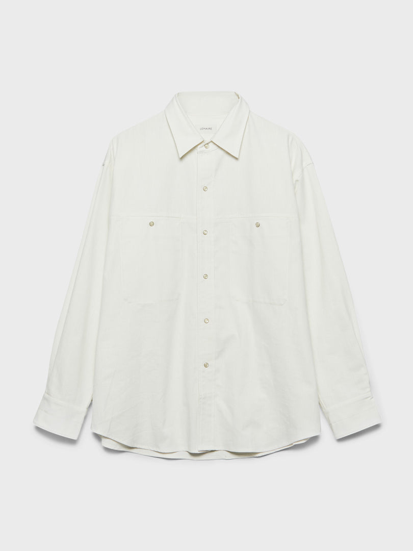 Welt Pocket Shirt in White