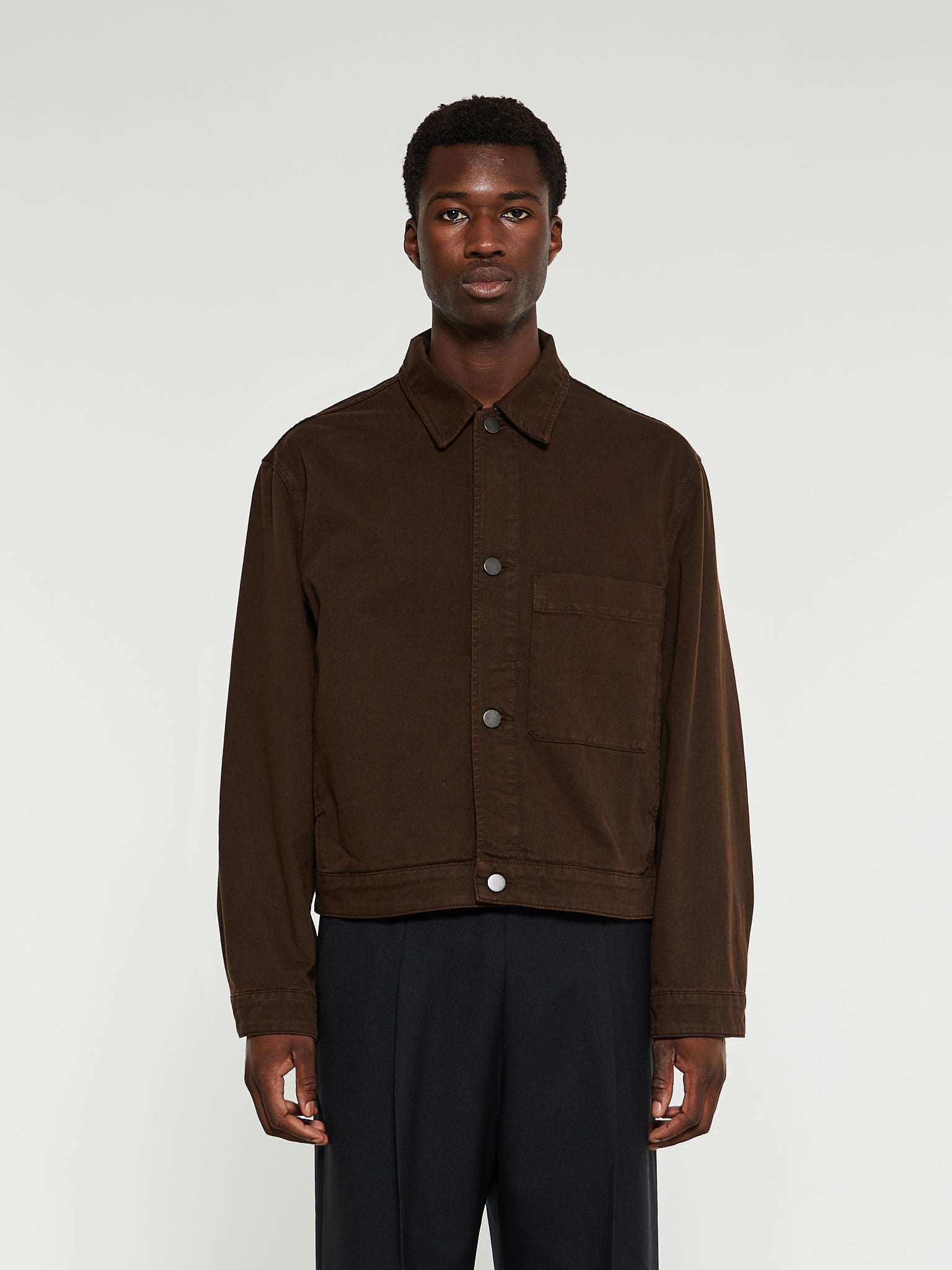 Lemaire - Boxy Trucker Jacket in Espresso – stoy