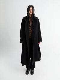 Lemaire - Wrap Coat in Black