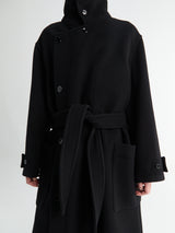 Lemaire - Wrap Coat in Black