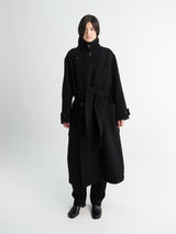 Lemaire - Wrap Coat in Black