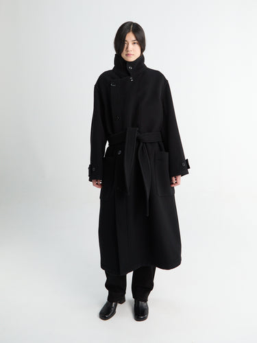 Lemaire - Wrap Coat in Black