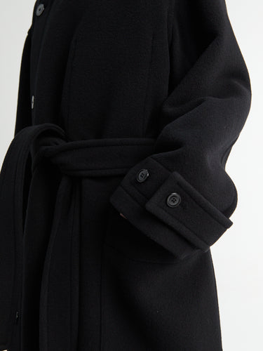 Lemaire - Wrap Coat in Black