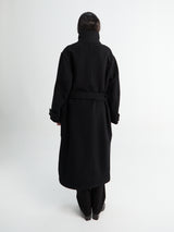 Lemaire - Wrap Coat in Black