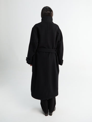 Lemaire - Wrap Coat in Black