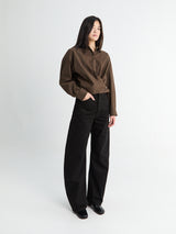 Lemaire - High Waisted Curved Pants in Black