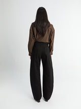 Lemaire - High Waisted Curved Pants in Black