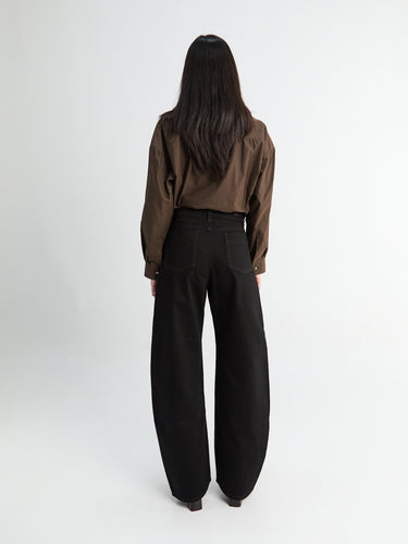 Lemaire - High Waisted Curved Pants in Black