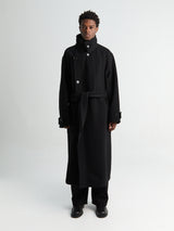 Lemaire - Wrap Coat in Black