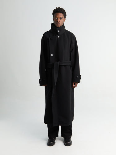 Lemaire - Wrap Coat in Black