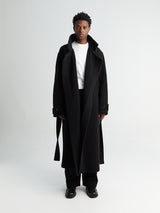 Lemaire - Wrap Coat in Black